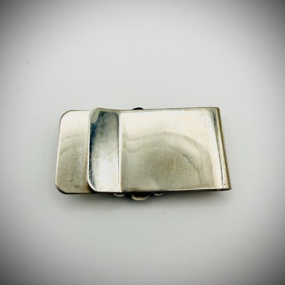 Zuni Sterling Sunface Inlay Money Clip 2" 23g - Picture 2 of 2